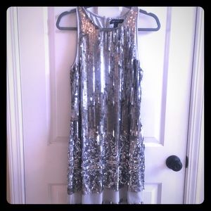 Silver sequins Aidan Mattox dress